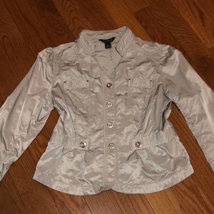 WHBM silver nylon jacket